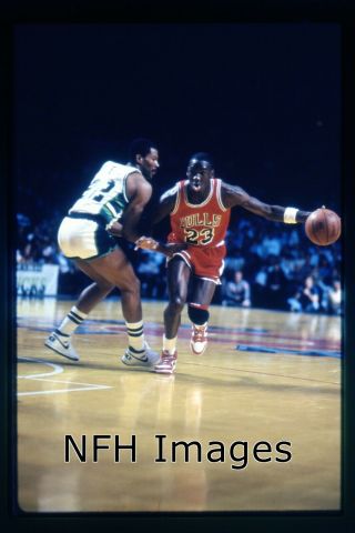 1986 1987 Michael Jordan Chicago Bulls Vs Bucks Type 2 Photo Slide Fleer