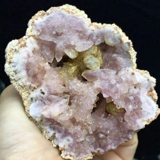173g Rare Pink Quartz Crystal Cluster Agate Geode Mineral Specimen/argentina