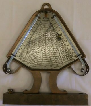 Vintage Tycos Instrument Lloyds 1902 Hygrodeik Brass Scientific Weather Station