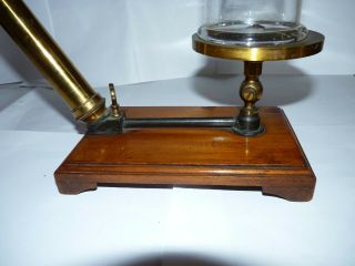 Antique Scientific Instrument - Victorian Mahongany & Brass Laboratory Vacuum Pump 2
