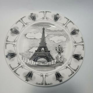 222 Fifth Slice Of Life Eiffel Tower 10.  5 Inch Plate