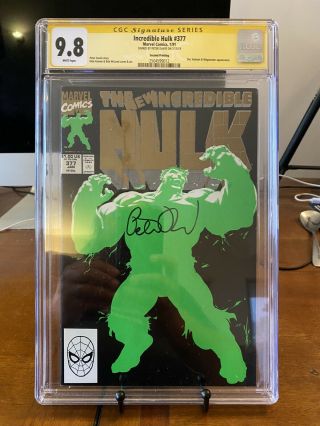 Incredible Hulk 377 2nd Print Cgc 9.  8 White Pages Ss Signed By Peter David