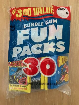 Vintage 1979 Topps Fun Packs Bag 30 Packs Football Hockey & More