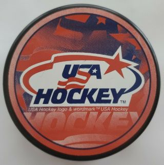 Usa Hockey Official Hockey Puck Inglasco Mfg.  Made In Slovakia