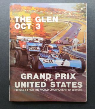 1971 Watkins Glen Ny Formula 1 Grand Prix Of The United States Racing Program