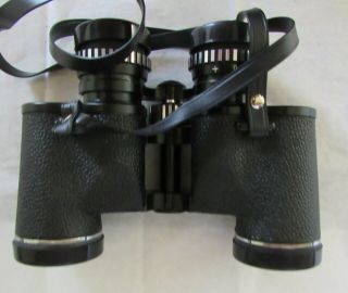 Vintage Tasco Fully Coated Binoculars Model 116 Feather Weight w/ Case 7X35 2