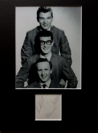 Buddy Holly And The Crickets Signed Autograph Photo Display