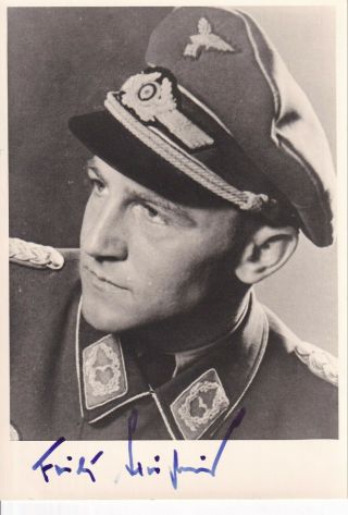 Fritz Losigkeit - Luftwaffe - Signed 6 " X 4 " Photo.  Knights Cross