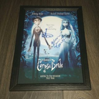Corpse Bride Cast X2 Pp Signed & Framed A4 12x8 " Photo Poster Autographed Depp