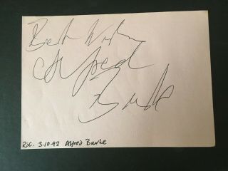 Alfred Burke - Popular British Actor - Signed Album Page