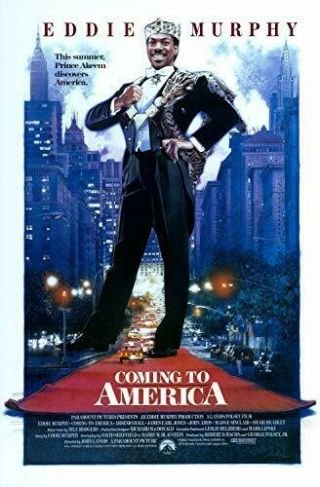 Movie Poster With English Text Coming To America Eddie Murphy Frameless Gift
