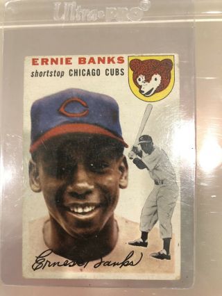 1954 Topps Ernie Banks Chicago Cubs 94 Rookie Card Hof