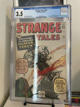 Strange Tales 101 - Cgc 3.  5 Marvel Comic,  Recap Origin F4,  Human Torch