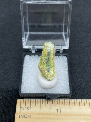 Lovely Autunite Mineral Specimen in Thumbnail Box - Vintage Estate Find 3