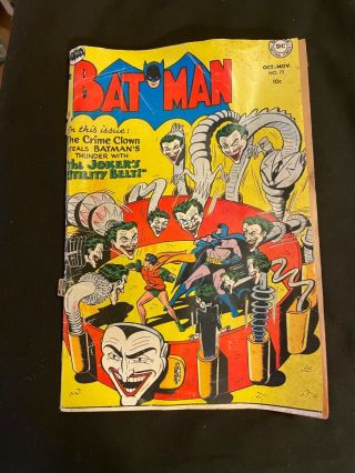 Batman No.  73 Oct.  Nov.  1952 Dc Comic/ Joker Utility Belt