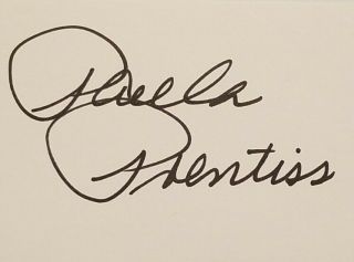 Paula Prentiss Actress Authentic Hand Signed Autograph 3x5 Index Card