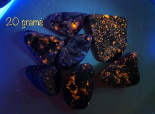 20g Small Yooperlite Sodalite Rock Crystal Mineral Specimen Fluorescent Uv Usa