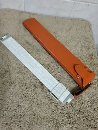 Vintage Keuffel And Esser Co.  Slide Ruler Model 68 - 1210 With Leather Case