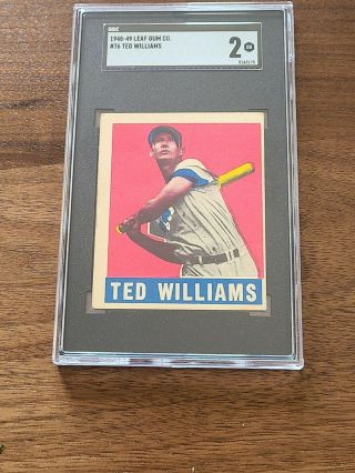 1948 Leaf Ted Williams 76 Sgc 2
