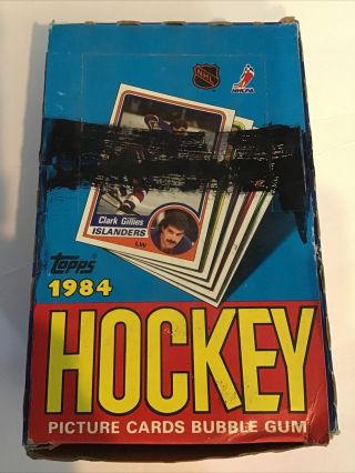 1984 - 85 Topps Hockey Wax Box - Yzerman Neely Rookie.