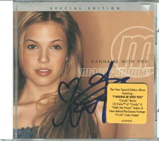 Mandy Moore Signed " I Wanna Be With You " Cd Insert 2001 W/coa