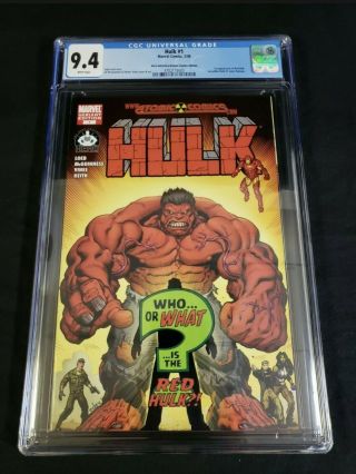 Hulk 1 Cgc Graded Atomic Comics Variant 1st Red Hulk Appearance 9.  4 Nm 2008