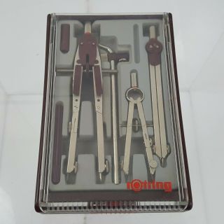 Vintage Rotring Drafting Compass Set Made In German