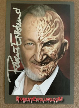 Robert Englund Signed 4x6 Post Card Picture Autographed Freddy Krueger