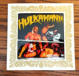 Vintage Hulk Hogan Hulkamania Wwf Glass Mirror Carnival Prize 1980’s