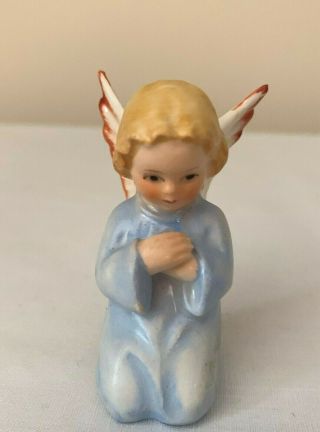 Goebel/sacrart Angel Kneeling In Prayer Blue Robe 2 1/2 Inches Vintage