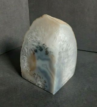 Geode Crystal Bookend Polished Agate Quartz Minerals Stone Doorstop