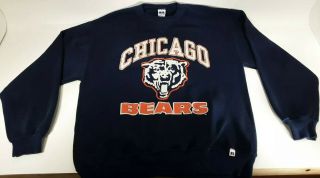 Vintage 1990s Russell Athletic Chicago Bears Crewneck Sweatshirt Size Large