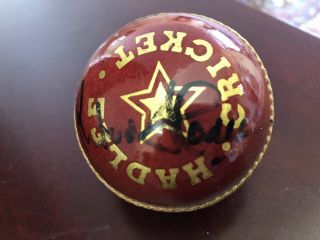 Signed Leather Hadlee Cricket 142 Gms Classic Ball Signed Unusual Gift