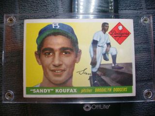 Sandy Koufax 1955 Topps Rc 123 Brooklyn Dodgers Vg - Ex To Vg - Ex,
