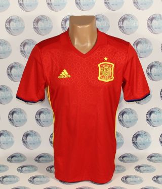 Spain National Team 2016 2017 Home Football Soccer Shirt Jersey Camiseta Men L