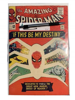The Spider - Man 31 (dec 1965) Key Issue - 1st Gwen Stacy,  Harry Osborn