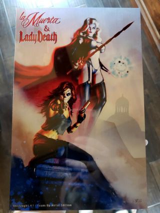 Lady Death La Muerta Onslaught Team Up Metal Edition 6/15 Coffin Cauldron Draw
