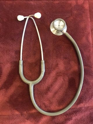 Vintage Littmann 3m Stethoscope Gray Medical Made In Usa - -