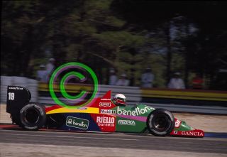 Racing 35mm Slide F1 Teo Fabi - Benetton B187 1987 France Formula 1