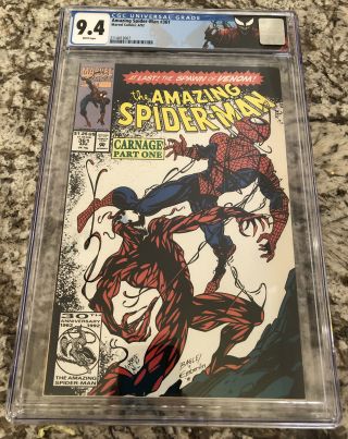 Spider - Man 361 1st Appearance Carnage Cgc 9.  4 Custom Label 1992
