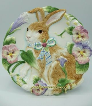 Fitz And Floyd Classics Halcyon Bunny Rabbit Plate Plaque Easter