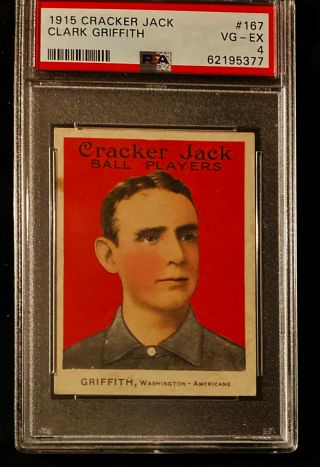 1915 Cracker Jack 167 Clark Griffith Psa 4 Senators
