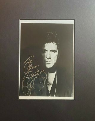 Signed 8x10 Matted Photo Of Al Pacino - " Scarface  The Godfather " - Autographed