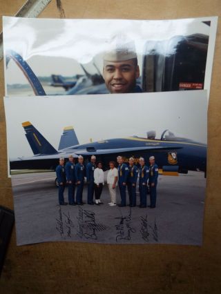Blue Angels Signed 8x10 Photo Autographed U.  S Navy 1989 - 90