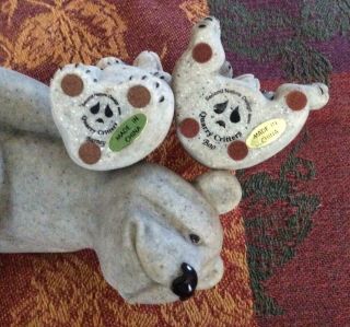 quarry critters bears BUD,  BOO,  & BARNEY Second Nature Design In VGC 3