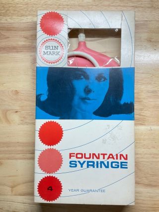 Vintage Sunmark Hot Water Bottle Fountain Syringe Enema Douche Bag Box