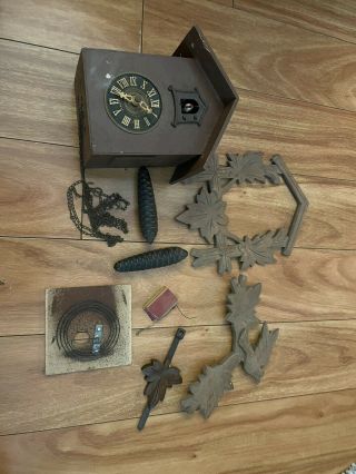Vintage German Cuckoo Clock Parts Reglula Birds West Germany Coo Coo