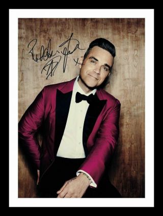 Robbie Williams Autograph Signed & Framed Photo 5