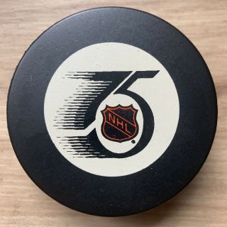 Nhl 75th Anniversary Hockey Puck 1992 Official Game Puck Inglasco Made In Canada