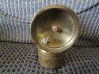 Brass Coal Miners Carbide Head Lamp Justrite With Patent Dates 1901 - 1912 - 1913